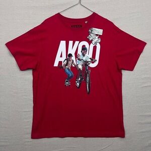 Akoo Kick-Push Racer Red Graphic Tee Shirt